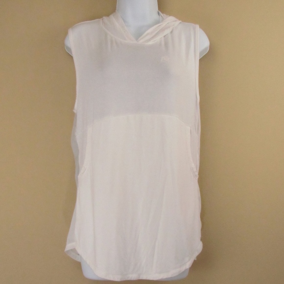 Fabletics Other - Fabletics White Sleeveless Hoodie Cover-up M